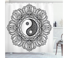 Floral Yoga Shower Curtain