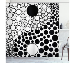 Abstract Retro Dots Shower Curtain
