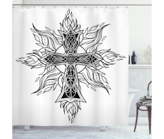 Gothic Flames Shape Shower Curtain