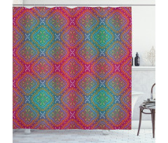 Boho Ombre Floral Shower Curtain