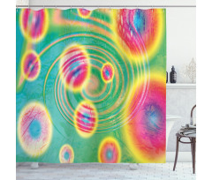 Outer Space Retro Shower Curtain