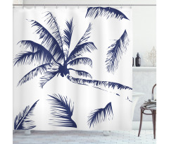 Coconut Palm Tree Shower Curtain