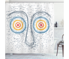 Face Hypnotic Eyes Shower Curtain
