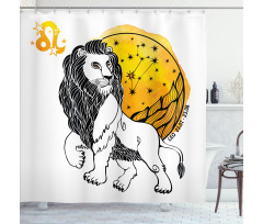 Zodiac Leo Art Shower Curtain