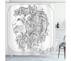 Zodiac Leo Lion Sign Shower Curtain