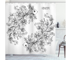 Astrology Pisces Sign Shower Curtain
