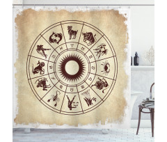 Zodiac Horoscope Sign Shower Curtain
