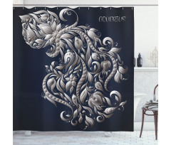 Aquarius Astrology Shower Curtain