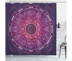 Colorful Astrology Signs Shower Curtain