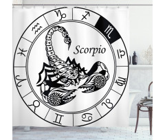 Astrology Signs Scorpio Shower Curtain