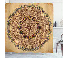 Eastern Mandala Zodiac Shower Curtain