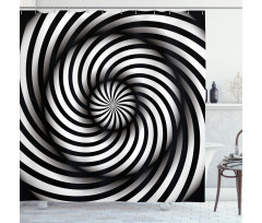 Black and White Swirl Shower Curtain
