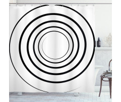 Spiral Shape Monochrome Shower Curtain