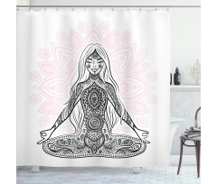 Meditation Lotus Mandala Shower Curtain
