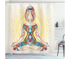Lotus Pose Inner Peace Shower Curtain