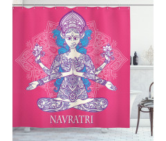 Yoga Mandala Girl Shower Curtain