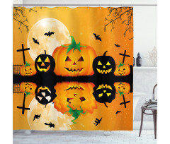 Scary Pumpkin Shower Curtain