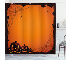 Halloween Pumpkin Scary Shower Curtain