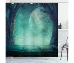 Spooky Forest Halloween Shower Curtain
