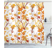 Autumn Season Elements Nature Shower Curtain