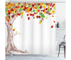 Mother Earth Theme Trees Shower Curtain