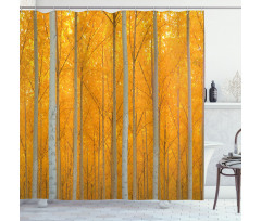Forest Bloom with Pale Leaves Shower Curtain