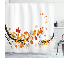 Autumn Tree Branches Shower Curtain
