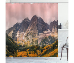 Mountain Forest Scenery Shower Curtain