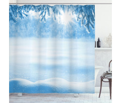 Snow Cold Winter Shower Curtain