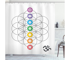 Chakra Point Rings Shower Curtain