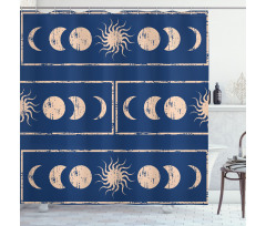 Sun Moon Astrology Shower Curtain