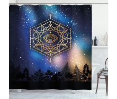 Third Eye Milky Way Shower Curtain