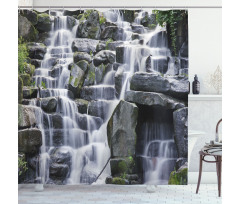 Stream on Rock Nature Shower Curtain