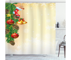 Bells Stockings Tree Shower Curtain