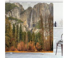 Yosemite Falls Trees Shower Curtain