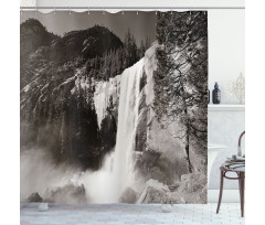Waterfalls in Yosemite Shower Curtain