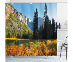 Birds over Mountains Shower Curtain