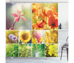 Flower Countryside View Shower Curtain