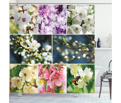 Spring Scenery Collage Shower Curtain