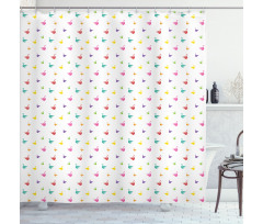 Rainbow Colored Swans Shower Curtain