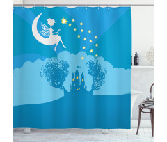 Fairy Tale Princess Girl Shower Curtain