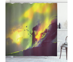 House in Flames Magic Shower Curtain