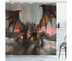 Dragon Monster Shower Curtain