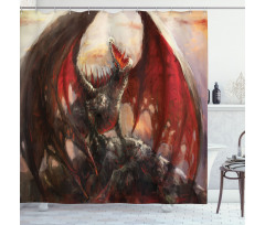Dragon Mountain Myth Shower Curtain