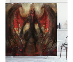 Devil Wings Flame Shower Curtain