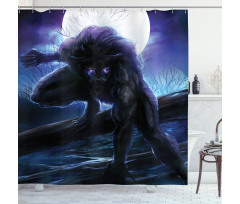 Surreal Werewolf Eyes Shower Curtain