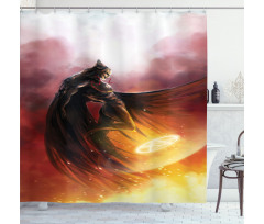 Superhero Theme Magic Shower Curtain