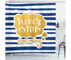 Maritime Vintage Navy Shower Curtain