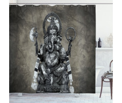 Elephant Ethnic Figure Shower Curtain