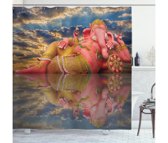 Elephant Wise Figure Shower Curtain